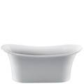 Modern Double Slipper Tub with Flaired Rim