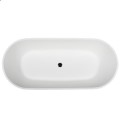 Top View, Oval Bath with Center Drain