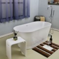 Contemporary Oval Bath with Angled Sides, Recessed Bottom