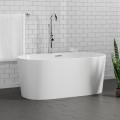 Modern Freestanding Bath with a Thin, Flat Rim