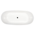 Top View, Oval Bath with Center Drain