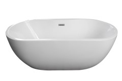 Oval Modern Bathtub with Center Drain