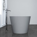 Tub in Light Gray, Side View - Sides Slightly Angle In