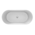 Top View - Oval Bath with Center Drain, 2 Backrests
