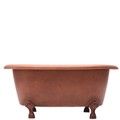 Small, Double Roll Top Copper Tub with Ball and Claw Feet