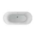 Top View - Slotted Overflow - Oval Bath with Center Drain