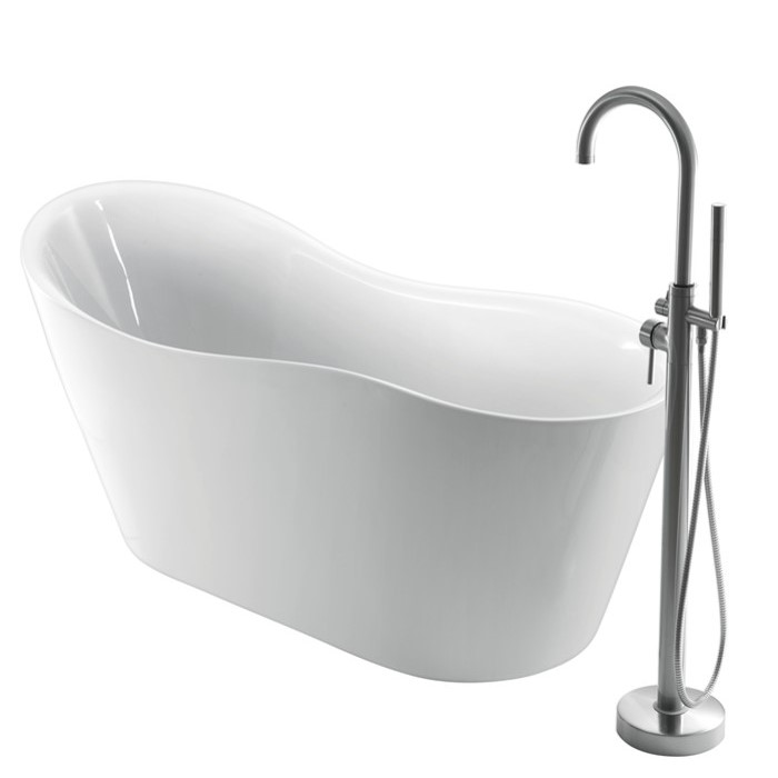 Raelene Shown with Freestanding Tub Filler at Drain End