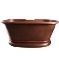 Copper Double Roll Top with Tap Deck & Pedestal Base