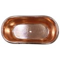 Top View, Center Drain, Shiny Copper Interior