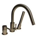 Modern 3 Piece Tub Filler, Spout, Diverter & Hand Shower