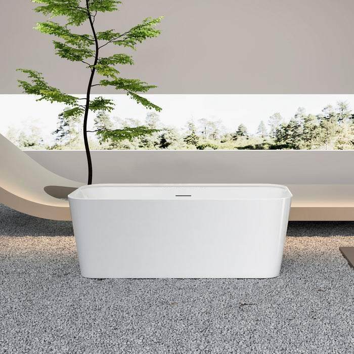 Rectangle Bath, Thin Flat Rim in Glossy White