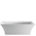 Modern Recangle Bathtub with Curved Sides, Center Drain