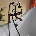 Clawfoot Tub Faucet Installed on Tub Rim