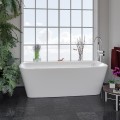 Vincent Modern Rectangle Bath to be Placed Against a Wall