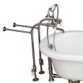 Wide Spout, Porcelain Lever Tub Filler with Hand Shower