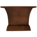 Side View, Retangle Base with Beaded Border, Curving Sides