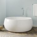Round Bath with Rounded Sides, Flat Rim, Slotted Overflow