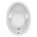 Oval Bath with End Drain, Armrests