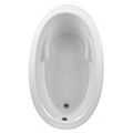 Oval Tub with Armrests and End Drain