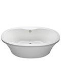 Freestanding Oval Bath with Center Drain & Tap Deck