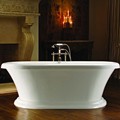 Oval Freestanding Bath with Pedestal Base