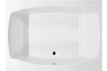 Rectangle Bath Tub with Oval Interior and Center-Side Drain