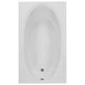 Rectangle Bath Tub with Oval Bathing Well, End Drain