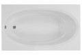 Rectangle Bath Tub with Oval Interior, End Drain