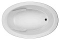 Oval Bath Tub with Arm Rests, Neck Rest & End Drain