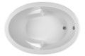 Oval End Drain Whirlpool Bath with Armrests