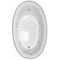 Oval, End Drain Tub with Decorative, Traditional Rim