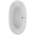 Oval Bath, Center Side Drain, Modern Flat Rim