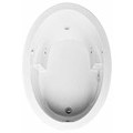 Oval End Drain Whirlpool Bath with Armrests