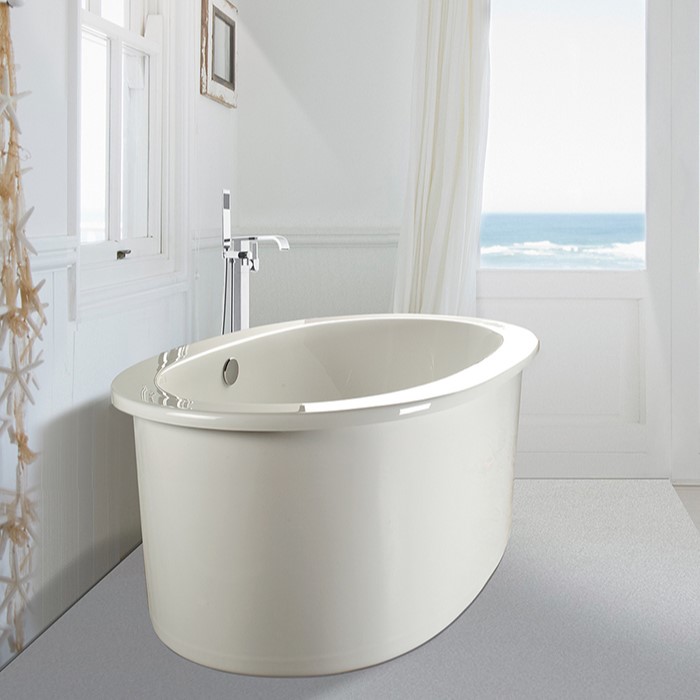 Adena 7 Modern Oval Freestanding Bath with Flat Rim