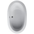 Oval, Center Drain Tub with Modern Design