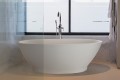 Alissa 125 Bathtub Installed with Freestanding Tub Filler Behind
