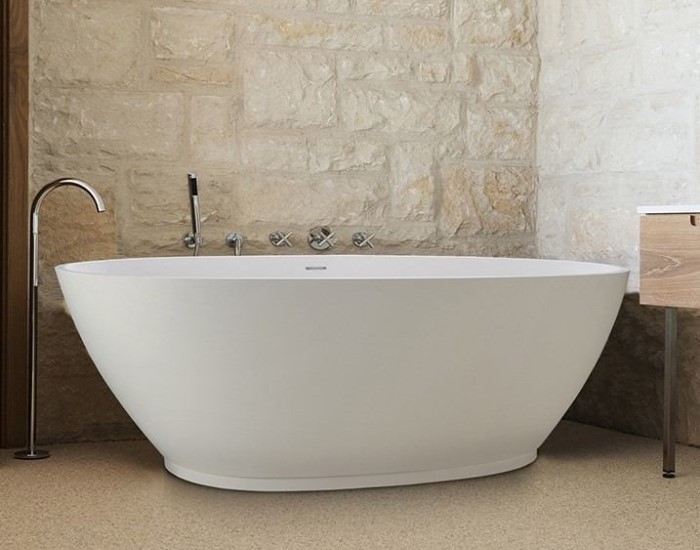 Oval Bath with Slightly Curving Sides