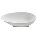 Oval Contemporary Freestanding Bath on Rectangle Pedestal