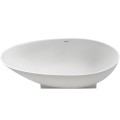 Top View, Egg Shaped Tub with Center Drain, Slotted Overflow