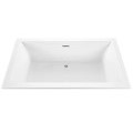 Side View, Modern Flat Tub Rim, Slotted Drain Option