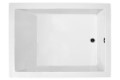 Modern Short Rectangle Bath with End Drain, Wide Bath