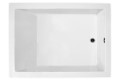 Modern Short Rectangle Bath with End Drain, Wide Bath