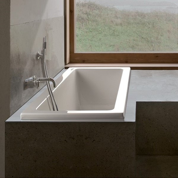 Andrea 23 Installed as a Drop-in with a Wall Mounted Tub Filler
