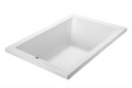 Side View, Modern Flat Tub Rim, Lumbar Support