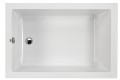 Small Modern Rectangle Tub with Flat Rim