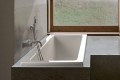 Andrea Bathtub Installed as a Drop-in with Wall Tub Faucet