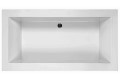 Rectangle Bathtub with Slotted Overflow, Center - Side Drain