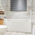 Rectangle Tub with Skirt and Flange, End Drain