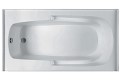 Rectangle Bath with Oval Bathing Area, Armrests