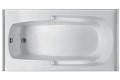 Rectangle Bath with Oval Bathing Area, Armrests